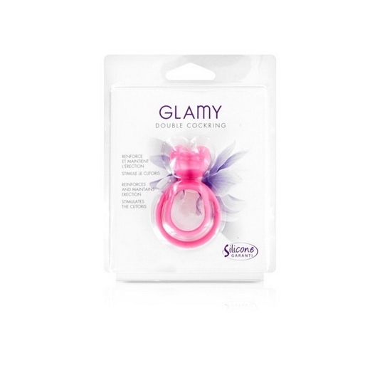 glamy double ring pink